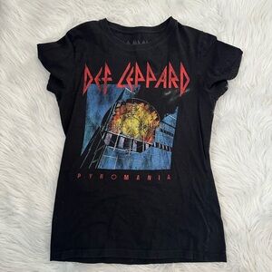 Def Leppard Pyromania Black T-Shirt Size Small